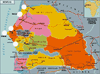 Carte S&eacute;n&eacute;gal
